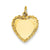 14k Gold Polished .013 Gauge Engravable Heart with Rope Disc Charm hide-image