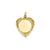 Polished .013 Gauge Engravable Heart with Rope Disc Charm in 14k Gold