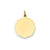 Plain .018 Gauge Engravable Disc Charm in 14k Gold