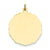 14k Gold Plain .018 Gauge Engravable Disc Charm hide-image