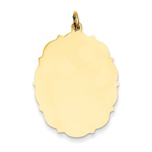 14k Gold Plain .018 Gauge Engravable Disc Charm hide-image