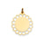 Plain .011 Gauge Engravable Flower Disc Charm in 14k Gold