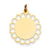 14k Gold Plain .011 Gauge Engravable Flower Disc Charm hide-image