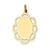 14k Gold Plain .013 Gauge Engravable Flower Disc Charm hide-image