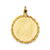 Patterned .013 Gauge Circular Engravable Disc with Rope Charm in 14k Gold