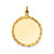 Plain .013 Gauge Circular Engravable Disc with Rope Charm in 14k Gold