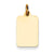 14k Gold Plain .027 Gauge Rectangular Engravable Disc Charm hide-image