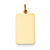 14k Gold Plain .035 Gauge Rectangular Engravable Disc Charm hide-image