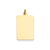 Plain .027 Gauge Rectangular Engravable Disc Charm in 14k Gold