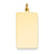 14k Gold Plain .011 Gauge Rectangular Engravable Disc Charm hide-image