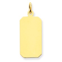 14k Gold Plain .013 Gauge Engravable Rectangular Disc Charm hide-image