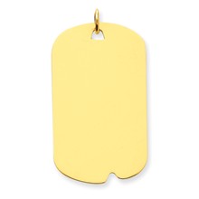 14k Gold Plain .035 Gauge Engravable Dog Tag Disc Charm hide-image