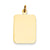 Plain Rectangular .027 Gauge Engravable Disc Charm in 14k Gold