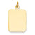 14k Gold Plain Rectangular .027 Gauge Engravable Disc Charm hide-image