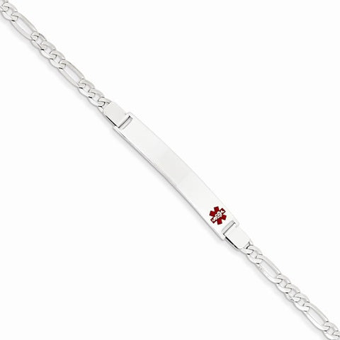 14K White Gold Medical Jewelry Bracelet