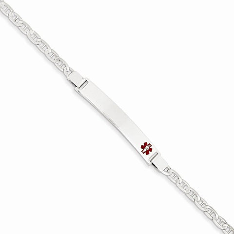 14K White Gold Medical Jewelry Bracelet