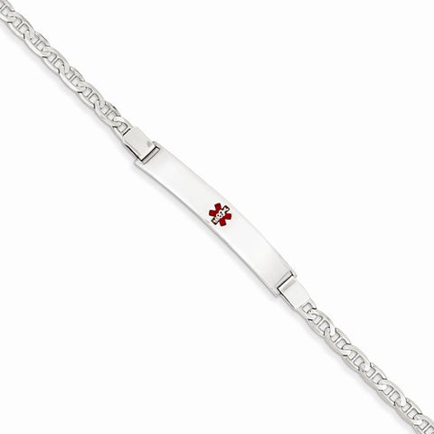 14K White Gold Medical Jewelry Bracelet