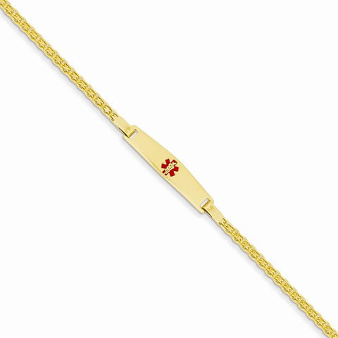 14K Yellow Gold Medical Jewelry Childrens Bracelet