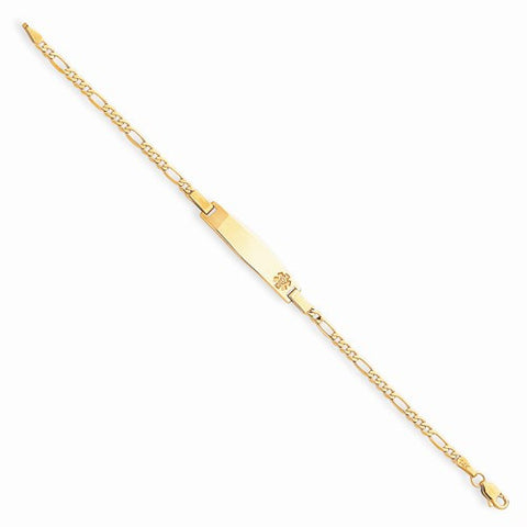 14K Yellow Gold Non-Enameled Medical Jewelry Childrens Bracelet