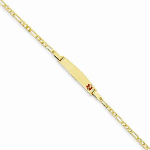 14K Yellow Gold Medical Jewelry Childrens Bracelet