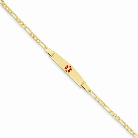 14K Yellow Gold Medical Jewelry Childrens Bracelet