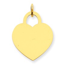 14k Gold Large Engravable Heart Charm hide-image