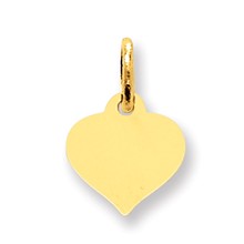 14k Gold Heart Disc Charm hide-image