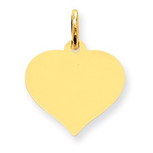 14k Gold Heart Disc Charm hide-image