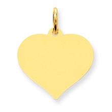 14k Gold Heart Disc Charm hide-image