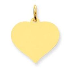 10k Yellow Gold Heart Disc Charm hide-image