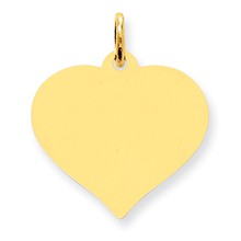 14k Gold Heart Disc Charm hide-image