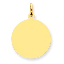 14k Gold Round Disc Charm hide-image