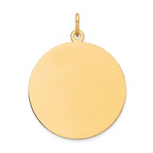 14k Gold Round Disc Charm hide-image