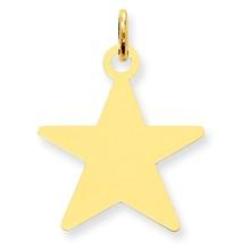 14k Gold Star Disc Charm hide-image