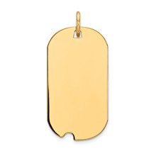 14k Gold Dog Tag Disc Charm hide-image