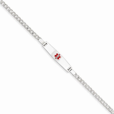 14K White Gold Medical Jewelry Childrens Bracelet