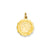 Boy Head on .013 Gauge Engravable Scalloped Disc Charm in 14k Gold