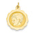 14k Gold Boy Head on .013 Gauge Engravable Scalloped Disc Charm hide-image