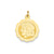 Girl Head on .013 Gauge Engravable Scalloped Disc Charm in 14k Gold