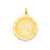 Boy Head on .011 Gauge Engravable Scalloped Disc Charm in 14k Gold