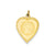 Boy Head on .011 Gauge Engravable Pattern Heart with Rope Charm in 14k Gold