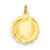 14k Gold Boy Head on .018 Gauge Engravable Scalloped Disc Charm hide-image