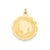 Girl Head on .013 Gauge Engravable Scalloped Disc Charm in 14k Gold