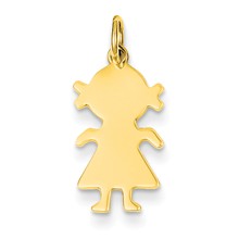 14k Gold Girl Charm hide-image