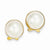 14k Yellow Gold 10-11mm Cultured Mabe Pearl Earrings