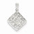 14k White Gold Diamond Pendant, Quality AA (G-H Color, SI1-SI2 Clarity, 0.07 cttw)