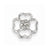 14k White Gold Diamond Flower Pendant Slide Pendant, Quality AA (G-H Color, SI1-SI2 Clarity)