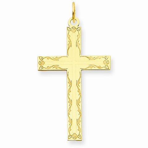 14k Gold Laser Designed Cross Pendant, Gorgeous Pendants for Necklace