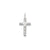 Laser Designed Cross Charm in 14k White Gold