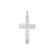 Laser Designed Cross Charm in 14k White Gold